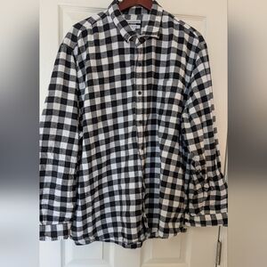 Black and White Checkered Men's Shirt